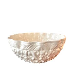 Spode Bone Earthenware Rare Scalloped Bowl Pineapple Pattern